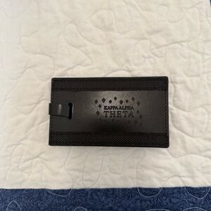 Black Kappa Alpha Theta Card luggage tag